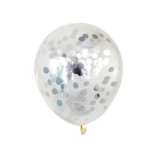 Konfettiballon 30 cm 5 stk. sølv